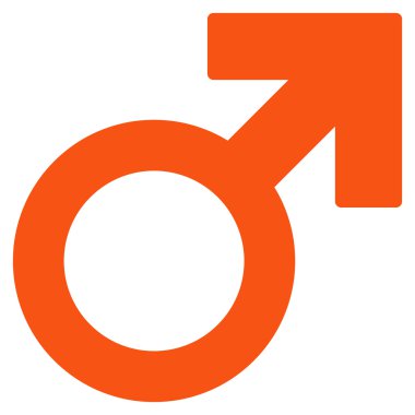 Mars sembolü düz vektör simgesi