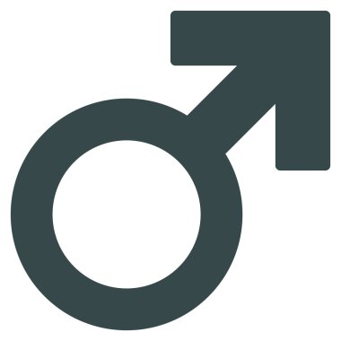 Mars sembolü düz vektör simgesi