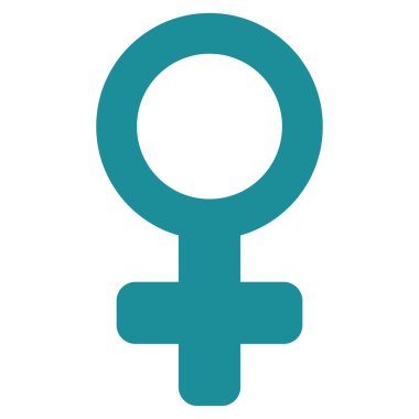 Venüs sembolü düz vektör simgesi