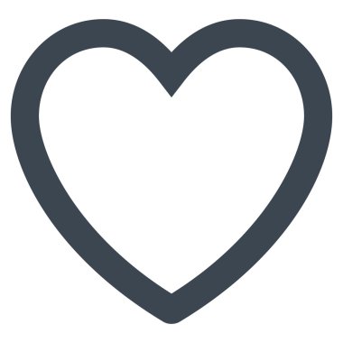 aşk kalp düz vektör simgesi