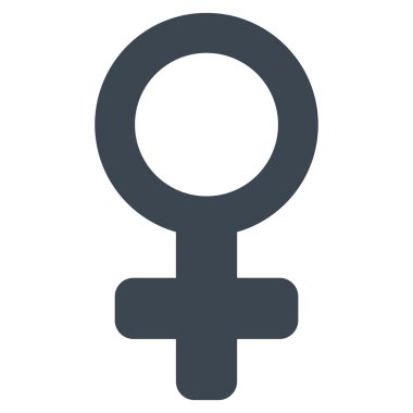 Venüs sembolü düz vektör simgesi