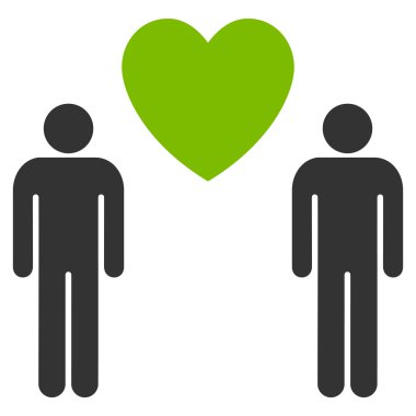 Eşcinsel aşık düz vektör simgesi