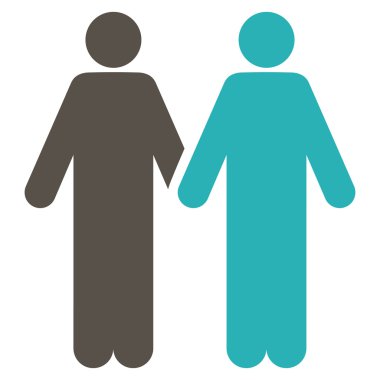 gay çift düz vektör simgesi
