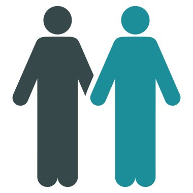 gay çift düz vektör simgesi