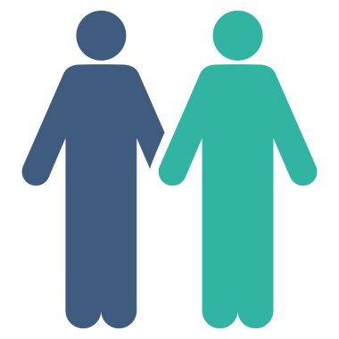 gay çift düz vektör simgesi