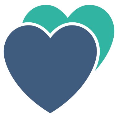 Sevgi kalpleri düz vektör simgesi