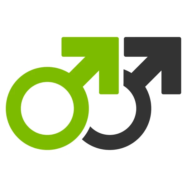 Gay coppia simbolo piatto vettoriale icona — Vettoriale Stock