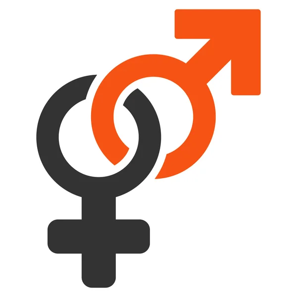 Heteroseksüel sembolü düz vektör simgesi — Stok Vektör
