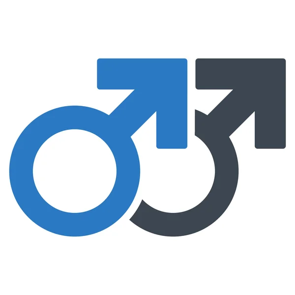 Gay ζευγάρι σύμβολο εικονίδιο επίπεδη διάνυσμα — Διανυσματικό Αρχείο