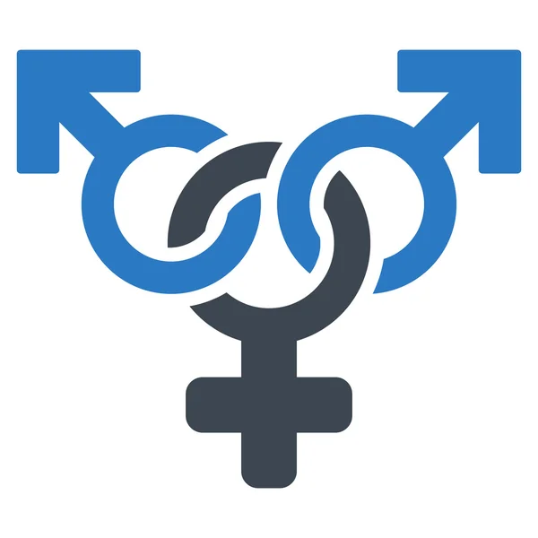 Polyandry flache Vektor-Symbol — Stockvektor