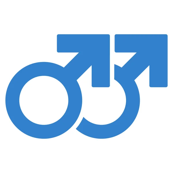 Gay casal símbolo plana vetor ícone —  Vetores de Stock