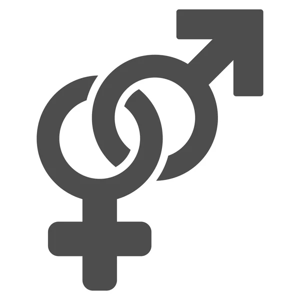 Heterosexuální Symbol plochý vektorové ikony — Stockový vektor