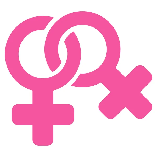 Lesbi sembolü düz vektör simgesi — Stok Vektör
