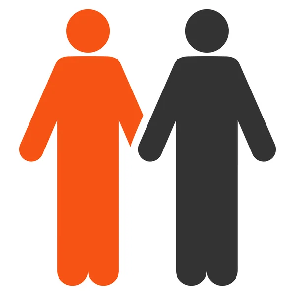 Gay couple plat vecteur icône — Image vectorielle