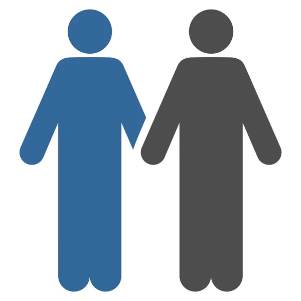 Gay Couple Flat Vector Icon — Stock Vector