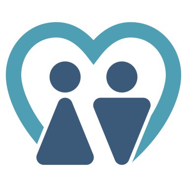 Evlilik düz vektör simgesi
