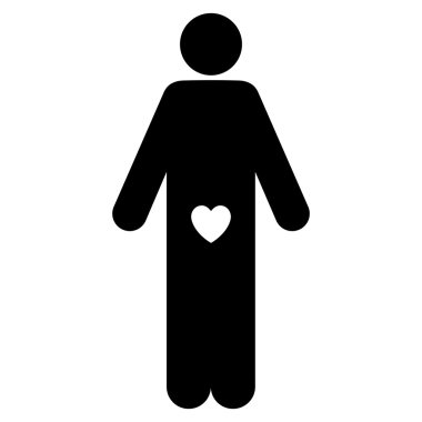 Aşık adam düz vektör simgesi