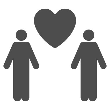 Eşcinsel aşık düz vektör simgesi