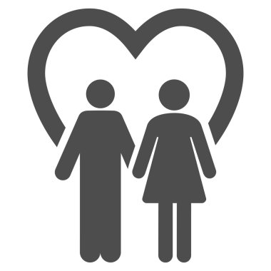Evlilik düz vektör simgesi