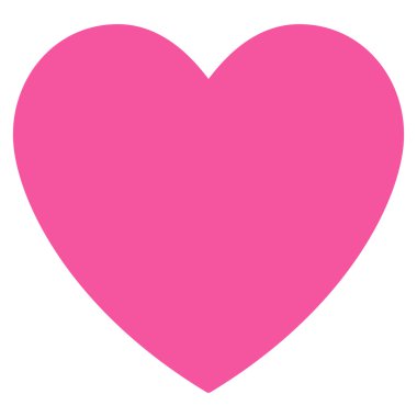 aşk kalp düz vektör simgesi