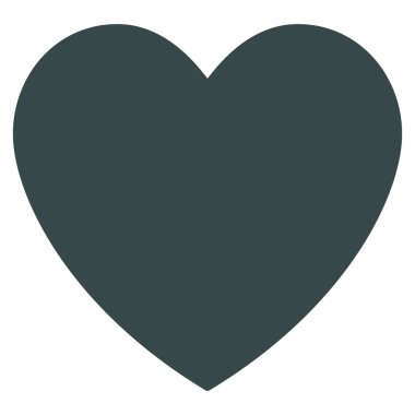 aşk kalp düz vektör simgesi