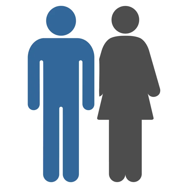 Married Couple Flat Vector Icon — Stock Vector