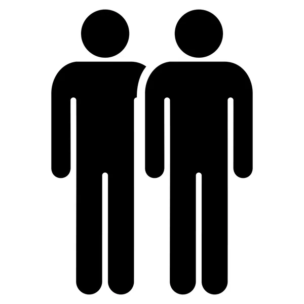 Gay couple plat vecteur icône — Image vectorielle