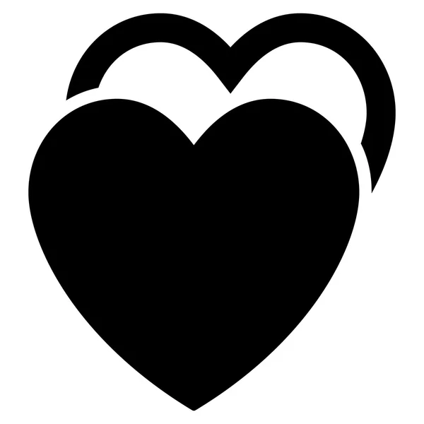 Любов серця вектор плоскої значок — стоковий вектор