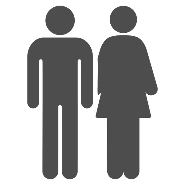 Manželský pár plochých vektorové ikony — Stockový vektor