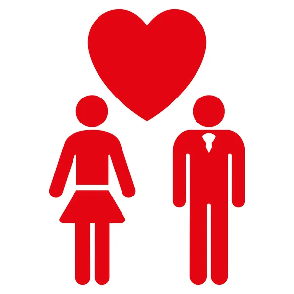 Amor Personas Vector plano Icono — Vector de stock