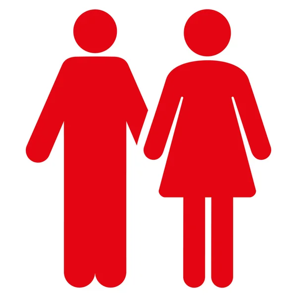 Couple marié Vecteur plat Icône — Image vectorielle