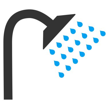 Duş düz vektör simgesi