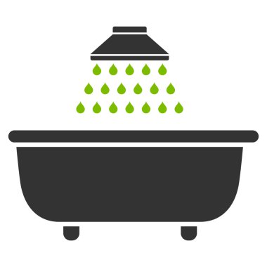 Banyo duş düz vektör simgesi