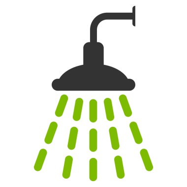 Duş düz vektör simgesi