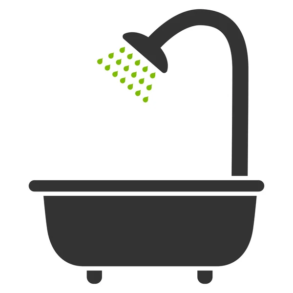 Bad Dusche flache Vektor-Symbol — Stockvektor