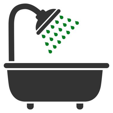 Banyo duş düz vektör simgesi