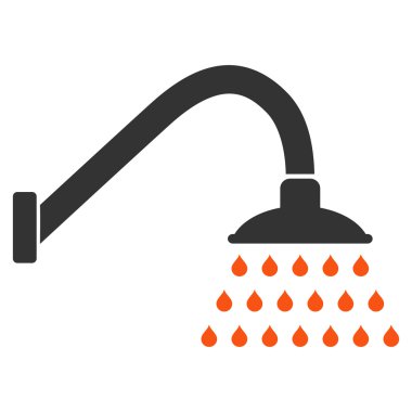 Duş düz vektör simgesi