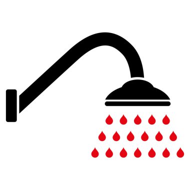 Duş düz vektör simgesi