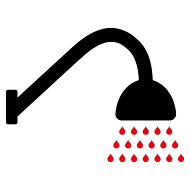 Duş düz vektör simgesi