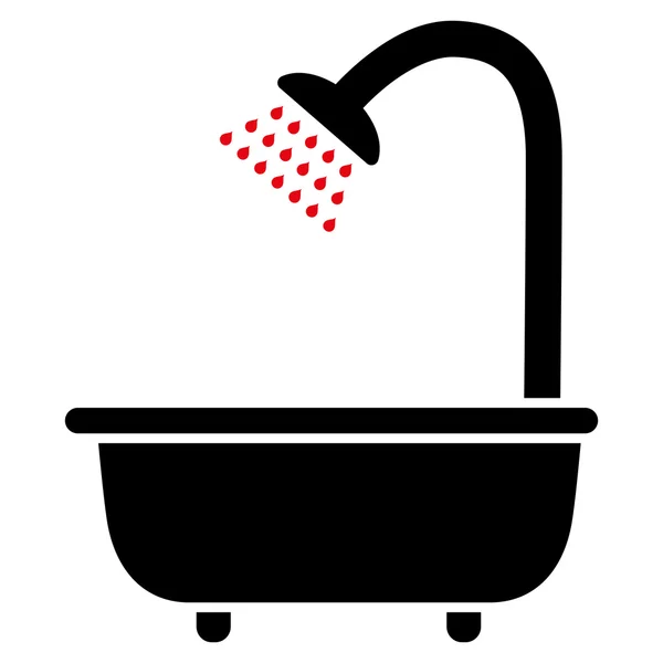 Bath Shower Flat Vector Icon — Stockvector