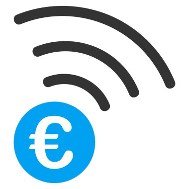 Euro ilan düz vektör simgesi