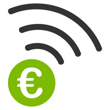 Euro ilan düz vektör simgesi