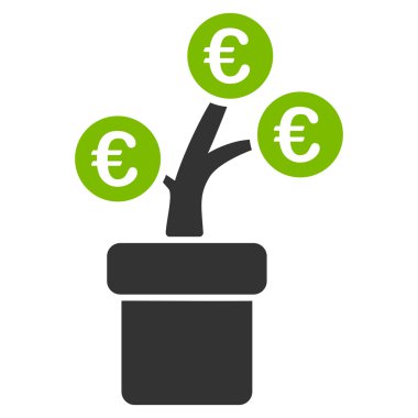 Avrupa ağaç Pot düz vektör simgesi