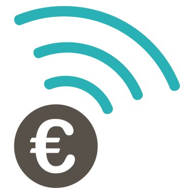 Euro ilan düz vektör simgesi