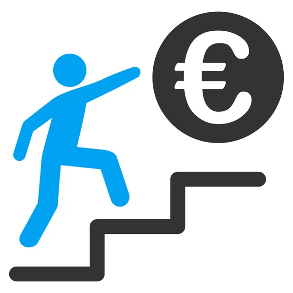 Euro üzleti lépések lapos Vector Icon — Stock Vector