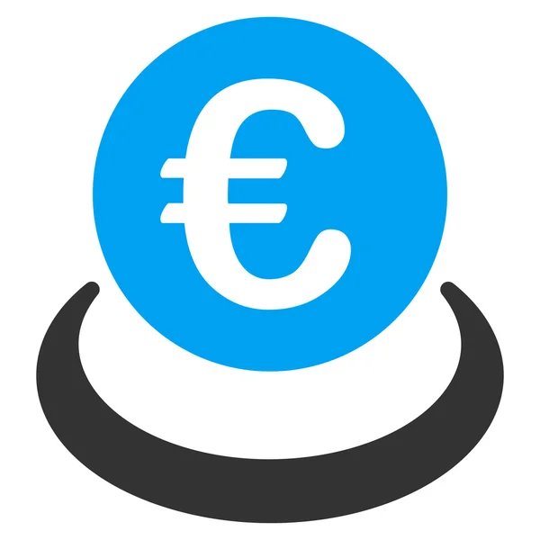 Εικονίδιο επίπεδη διάνυσμα κατάθεση ευρώ — Διανυσματικό Αρχείο