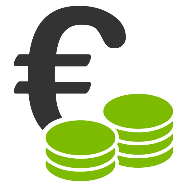 Ikona płaskie wektor monety euro — Wektor stockowy