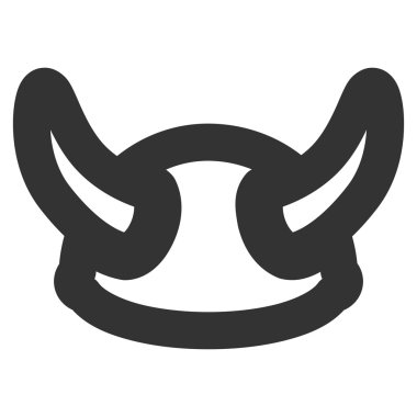 Viking kask kontur glif simgesini