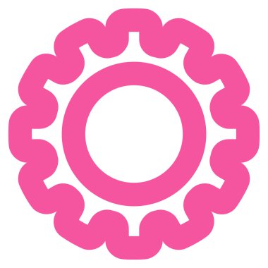 Dişli kontur glif simgesini