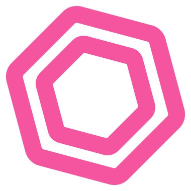 Vida somun kontur glif simgesini